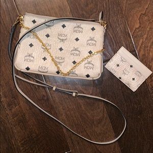 Mcm crossbody bag with matching cardholder